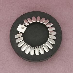 ⚡️reserved⚡️ mexico sterling silver vintage modenist link bracelet size 7in